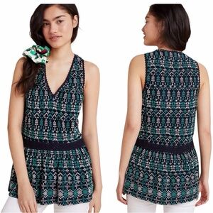 MAEVE Anthropologie embroidered sleeveless top. 💙💚